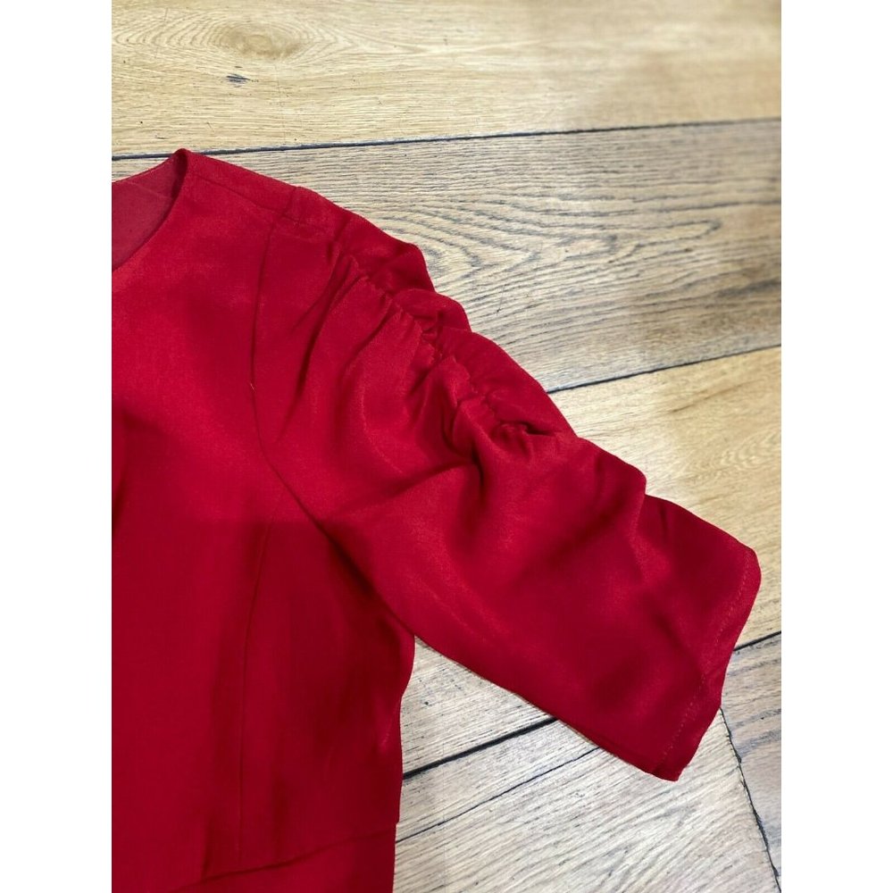 Nanette Lepore Ruched Short Sleeve Cocktail Dress - Picture 8 of 12
